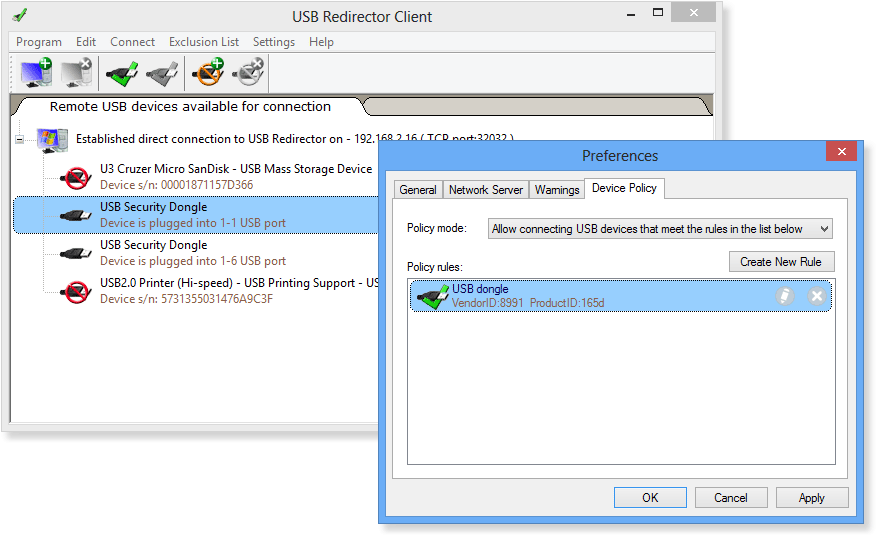 USB Redirector Client 用户手册 | 中文版